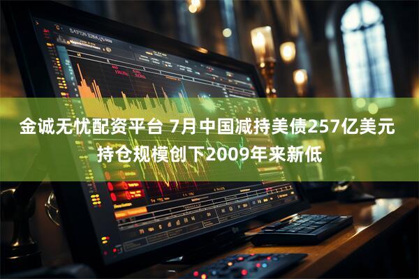 金诚无忧配资平台 7月中国减持美债257亿美元 持仓规模创下2009年来新低